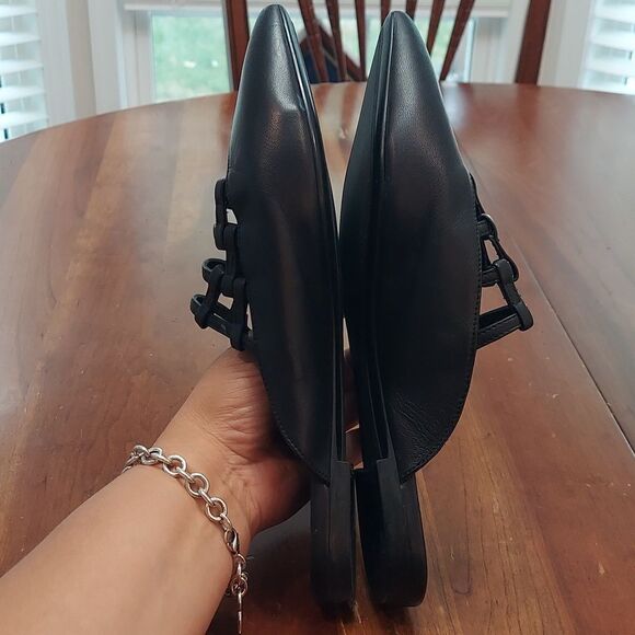 AGL Maluka Slip On Mule Pointed Toe Black Sz 40/ US 9.5 - Picture 9 of 12